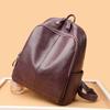 Soft Leather Backpack Korean Version Fashionable New Backpack Women's Schoolbag Versatile Large-capacity Travel Bag