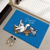 Tapete de Chão Cartoon-SIMONS CAT Flanela Macia Antiderrapante - Tapete Espesso para Sala de Estar Decoração de Casa