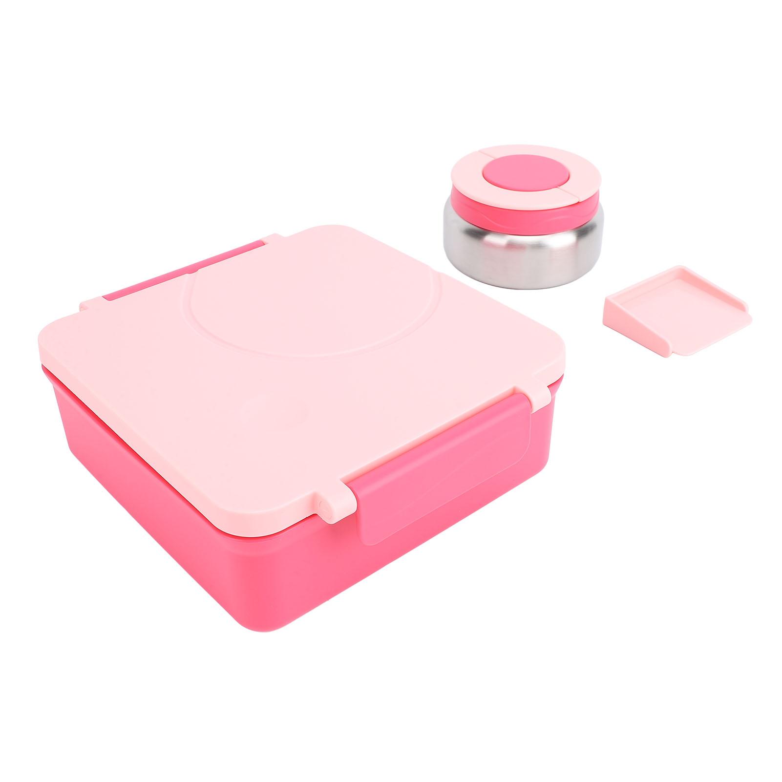 

Lunch Container with Handle Sealed Multi Compartments Dishwasher Safe Lunch Box Container for Office School Roseate L