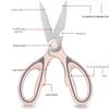 Multi-Purpose Stainless Steel Kitchen Scissors for Cutting Meat, Chicken Bones, Fish, and Barbecue