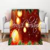 3D Merry Christmas Theme Flannel Throw Blanket Soft Lightweight Warm for Living Room Bedroom Bed Sofa Couch Kids Adults Gifts