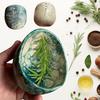 Pottery Herb Stripper Bowl Multifunctional Peeling Tools for Cilantro Rosemary Cedar Kitchen Cooking Aid for Herb Lovers