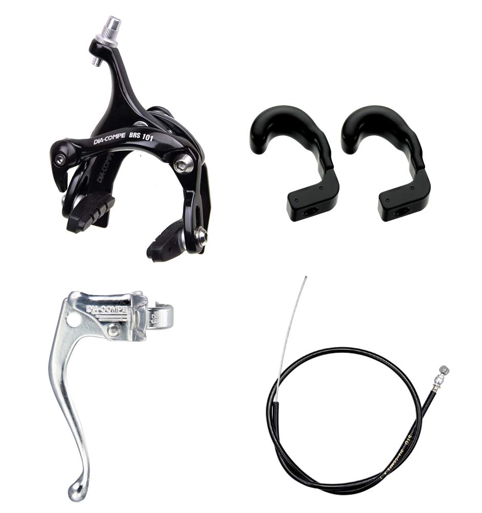 

101 Track Brake Set for Front Track Brake Set for Oval Forks Dia-Compe (BRS101) (Black)