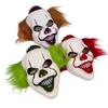 Theatrical Horror Mask Halloween Short Hair Clown Mask, Scary Joker Full Face Creepy Cosplay for Masquerade Party Costume Props