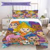 Bubble Guppies Inspired Pattern Bedding,Quilt Set Quilt Cover Pillowcase Home Birthday Gift (1*duvet Cover+2*pillowcase,without core)XSJT0917277