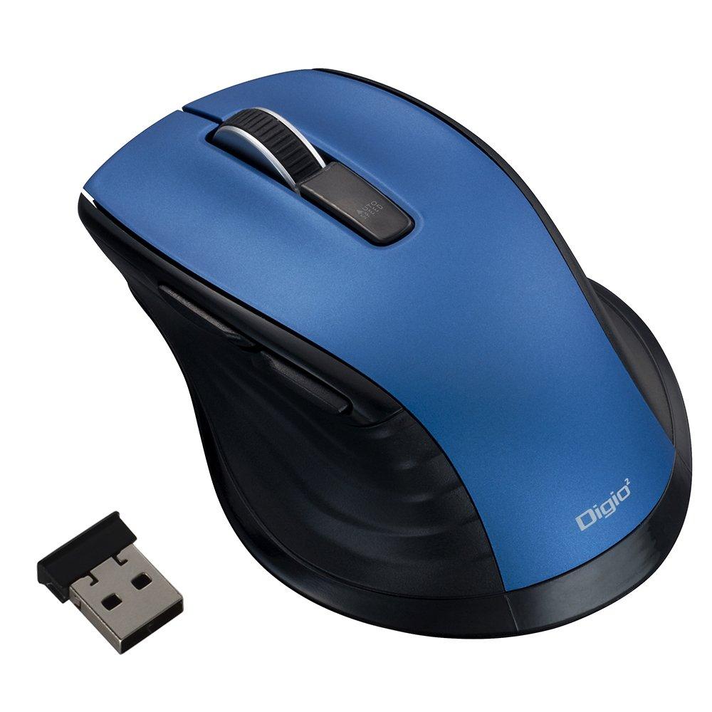 Digio2 F_line 5-Button Blue LED Wireless Mouse, Quiet, Blue, 48404