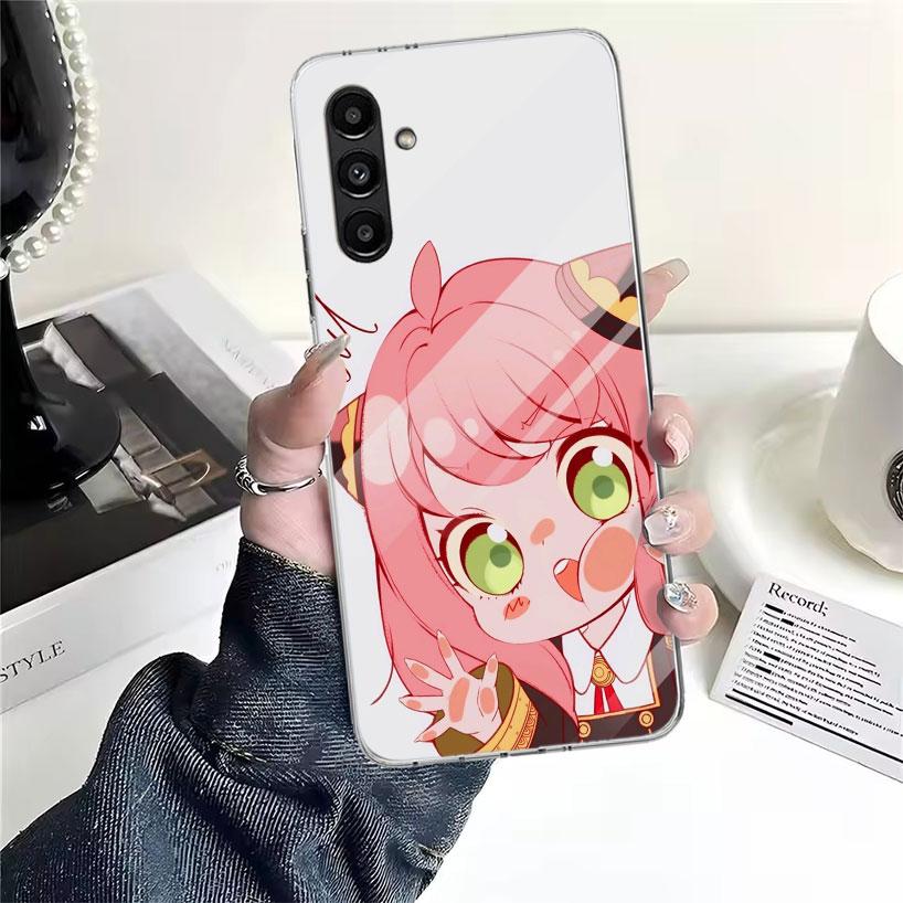 S-Spy Family Anya Phone Case For Samsung Galaxy A13 A14 A15 A16 A17 A53 A54 A55 A56 A57 A33 A34 A35 A36 A37 A23 A24 A25 A26 Gala