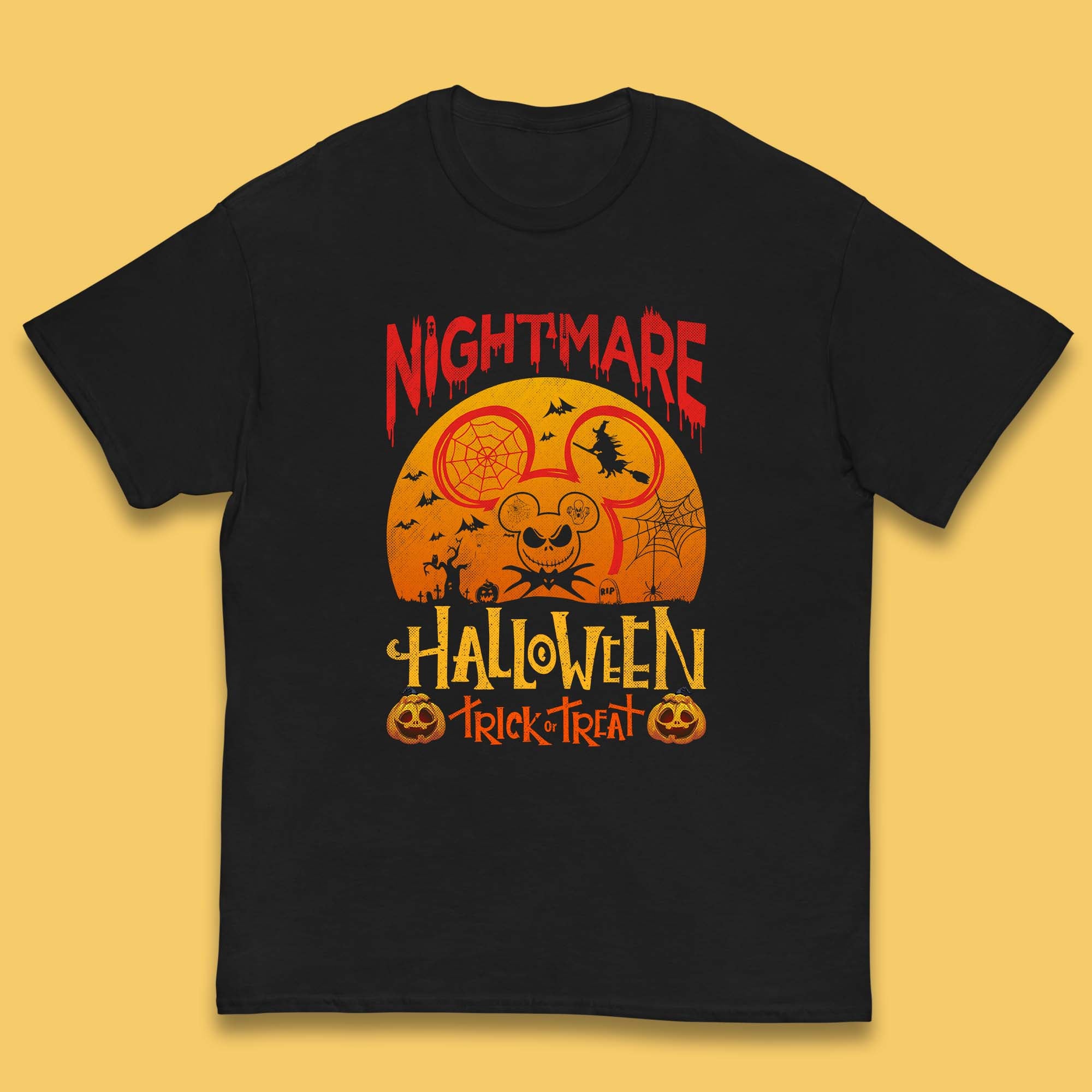 Halloween Trick Or Treat Kids T Shirt Mickey Mouse Jack Skellington Top 120