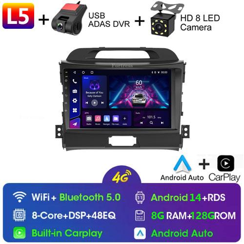 Fortress 5G WIFI Android Auto Radio 2 Din For KIA Sportage 3 2010-2016 Car Multimedia Video Player Autoradio Carplay 8 Core GPS