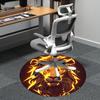 1pc Lion Flame Office Round Area Rug,  Mat Suitable ForOffice, Under Office Chairs Bedroom Living Room Home Decor, Room Deco