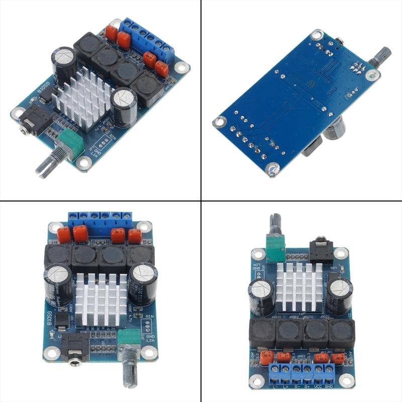 2x50W Double Channel Digital Power Sound Amplifier Board TPA3116D2 12-24V Power Amplifier Module for Home Theater