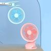 1200mAh Brushless Motor Rechargeable Desktop Fan, 4-inch Clip, Wide-Angle Airflow