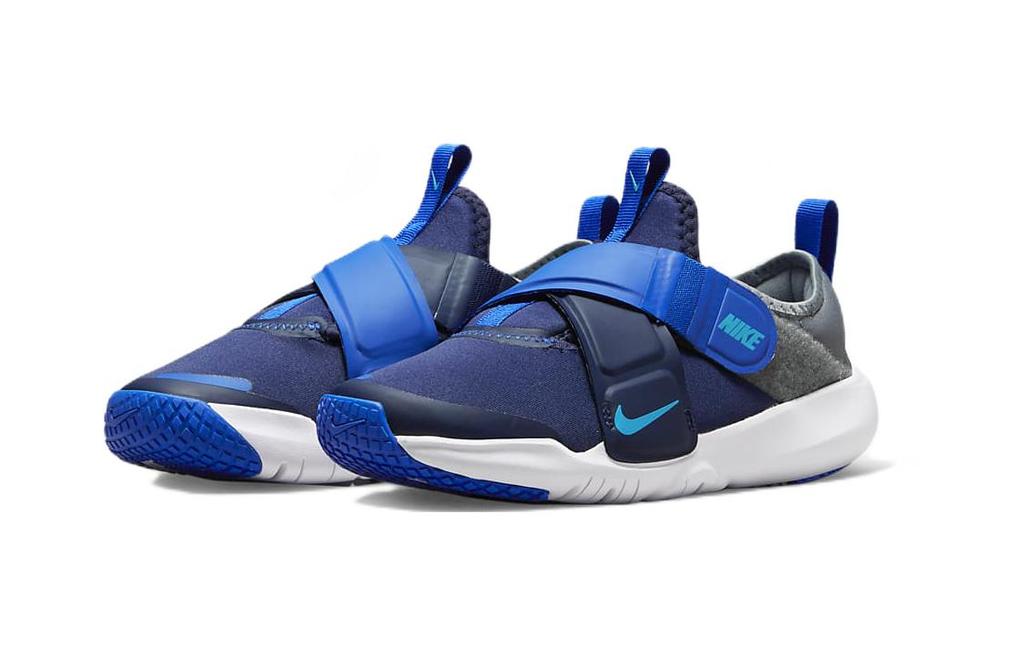 Nike Flex Advance Résistant à l'abrasion Respirant Basse tige Chaussures de Course pour Enfants Gris Bleu Enfants Âgés de 3 à 7 Ans CZ0186-403