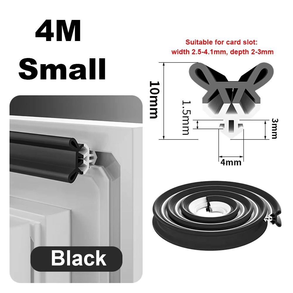 Windproof Window Sealing Strip 4M Seals Draft Stopper Door Bottom Seal Strip  Windows