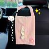 Creative French-Style Fabric Hanging Car Tissue Box, Adjustable Napkin Holder