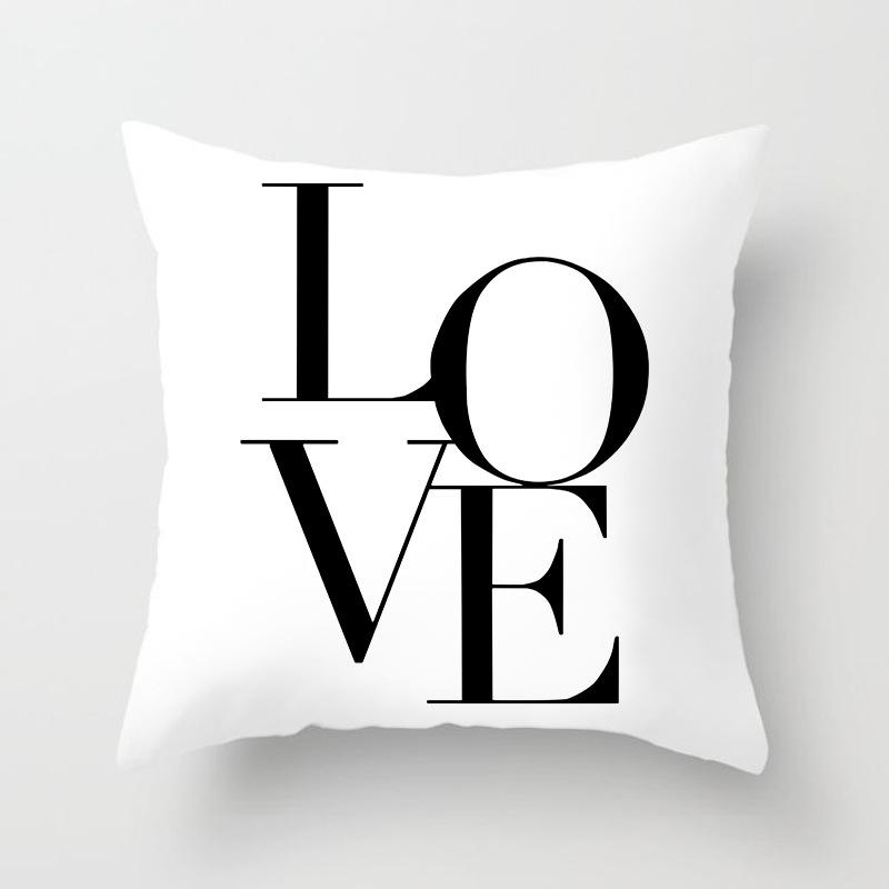 New Black And White Geometric Portrait Pillow Cover Home Sofa Office Pillow Cushion Cover Premium Durable Quality