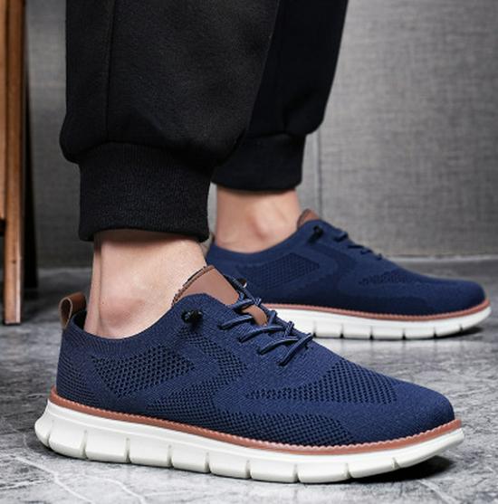 2024 Herren Laufschuhe im britischen Stil mit atmungsaktivem Mesh, Trendy Übergröße 48