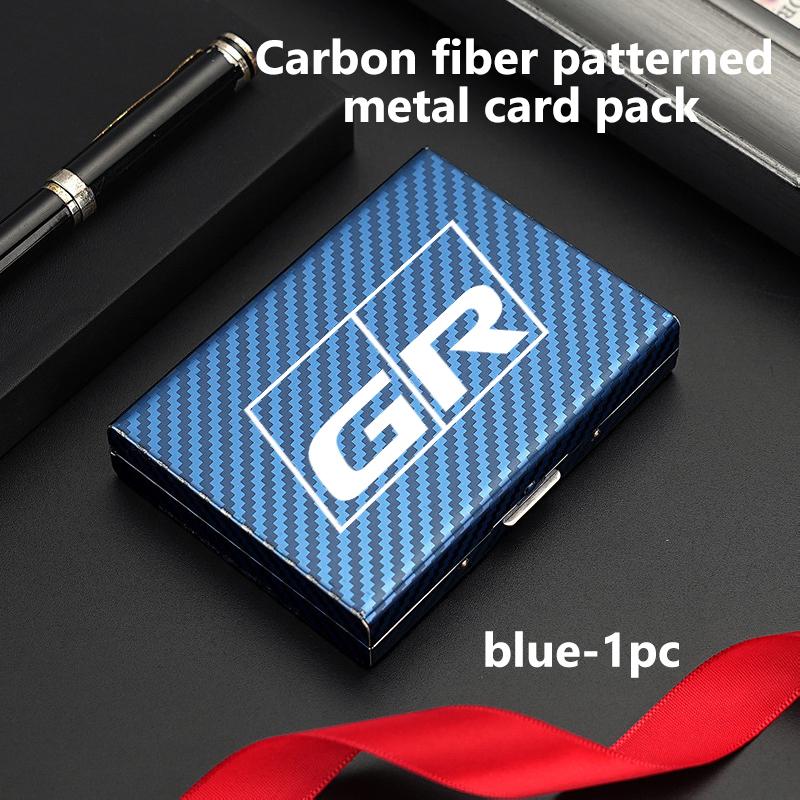 

Men Card Holder RFID Blocking Metal Slim Wallet Anti-scan Credit Card Holder For Toyota Supra Aygo Prado RAV4 Hilux Yaris