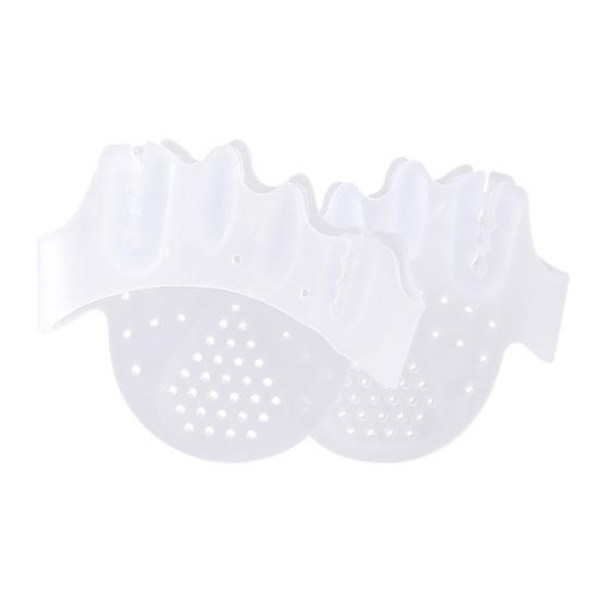 1 Pair 5 Hole Toe Separator, Thickened Elastic Forefoot Cushion Pad for Overlapping Toes, Breathable Bunion Corrector for Women