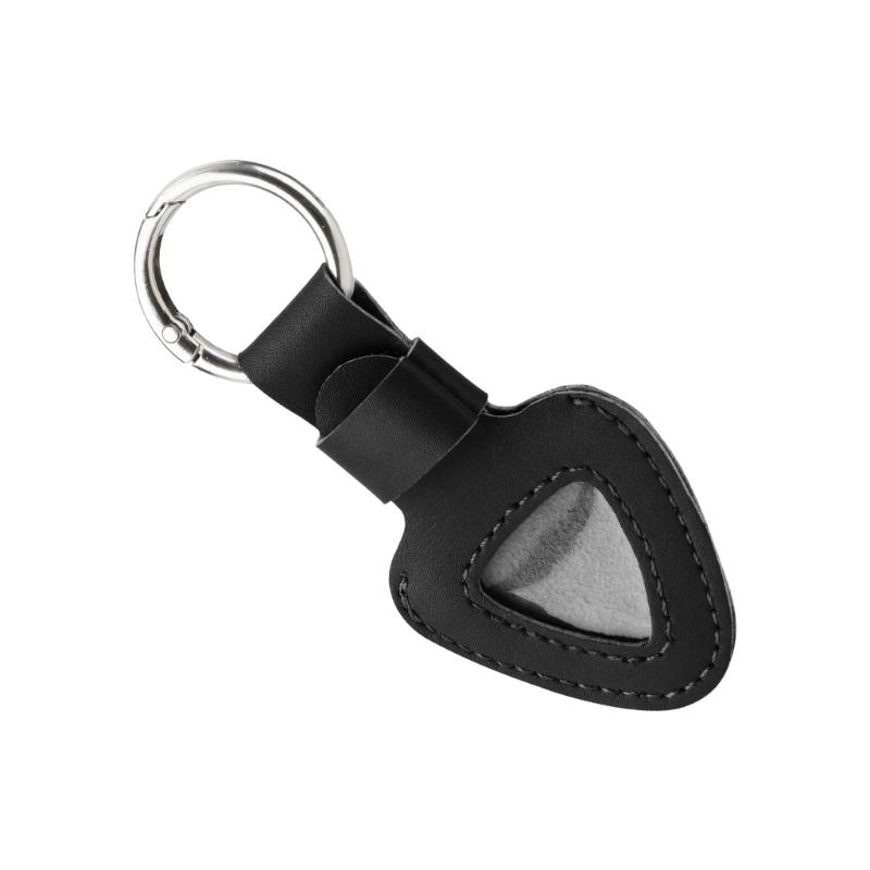 Guitar Pick Container Guitar Accessory Tool Pocket with Keychain Guitar Pick Holder Guitar Pick Pouches PU Texture