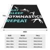 Eat,Sleep, Gymnastics, Repeat Gymnastics Blanket Soft Warm Flannel Throw Blanket Bedding for Bed Living room Picnic Home Sofa