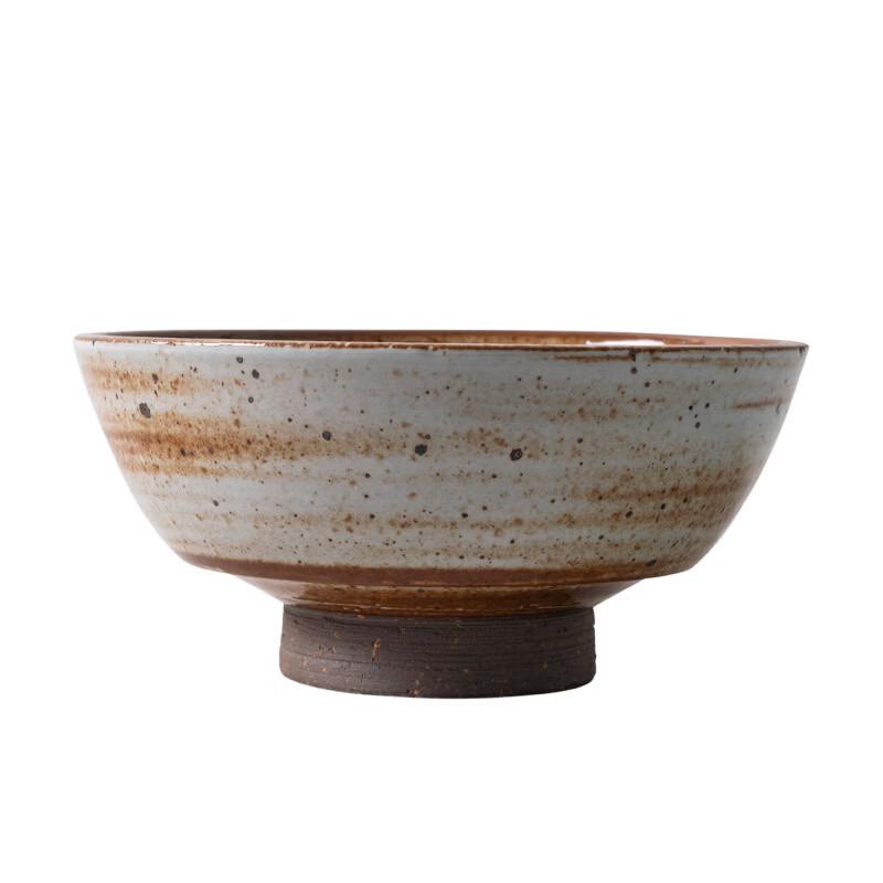 Rustikaler handbemalter Keramik-Dessertteller