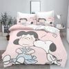 Snoopy Bedding Set Duvet Cover 100% Polyester 3-Piece Set 1 Quilt Cover Cute Printed Cartoon Suitable For Children Anime Home