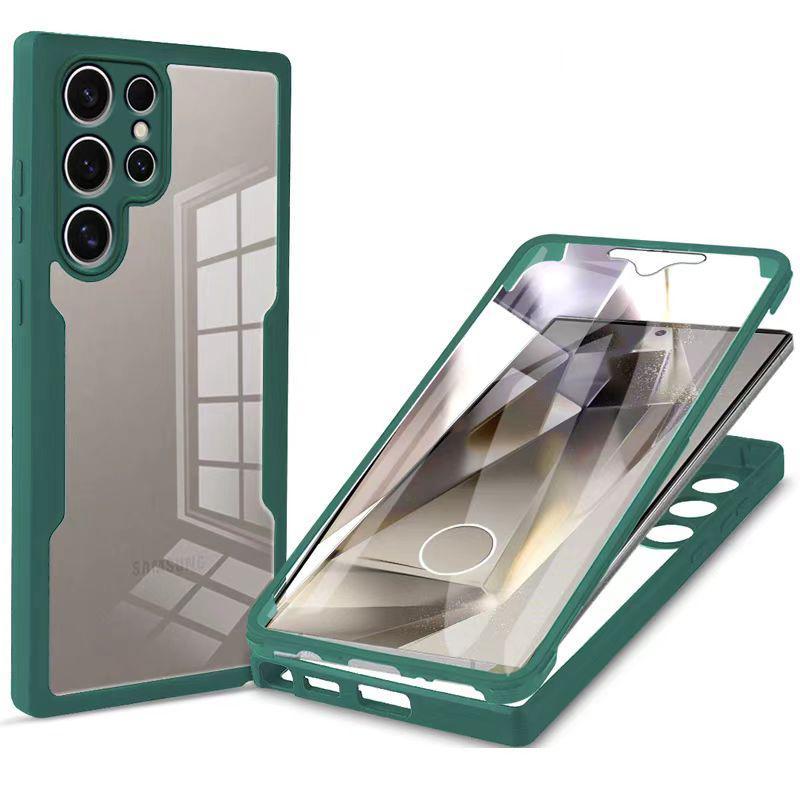 360 Full Protection Case for Samsung Galaxy S22 Ultra S21 S22 Plus A51 A72 A52 A32 A12 M12 A53 A33 Double-Sided TPU Phone Case