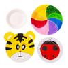 Children's Disposable White Paper Plates for Painting, Drawing, and Crafts - DIY Craft Materials for Cake and Kindergarten Activities.