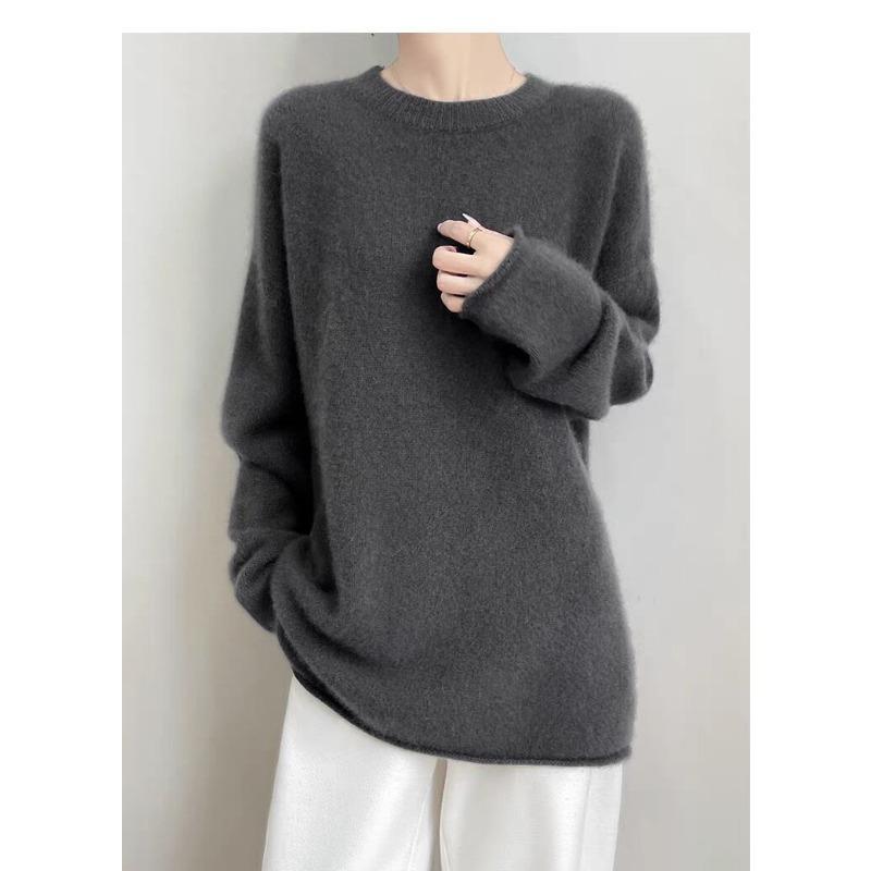 DIMANAF 2025 Autumn Winter Women Sweaters Pullover Tops Knitted Basic Tees Sweater Long Sleeve Loose Shirt