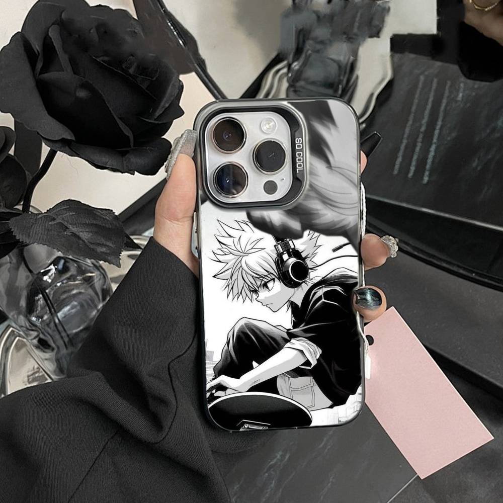 

G-Killua Zoldyck K-Hunter X Hunter Phone Case For iPhone 17,16,15,14,13,12,Pro MAX Black Matte Shockproof Cover iPhone15promax