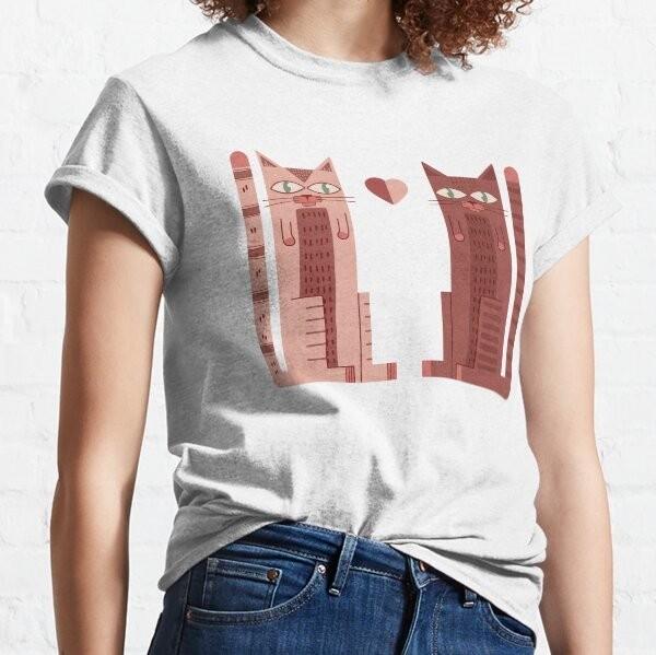 Cat couple Classic T-Shirt M