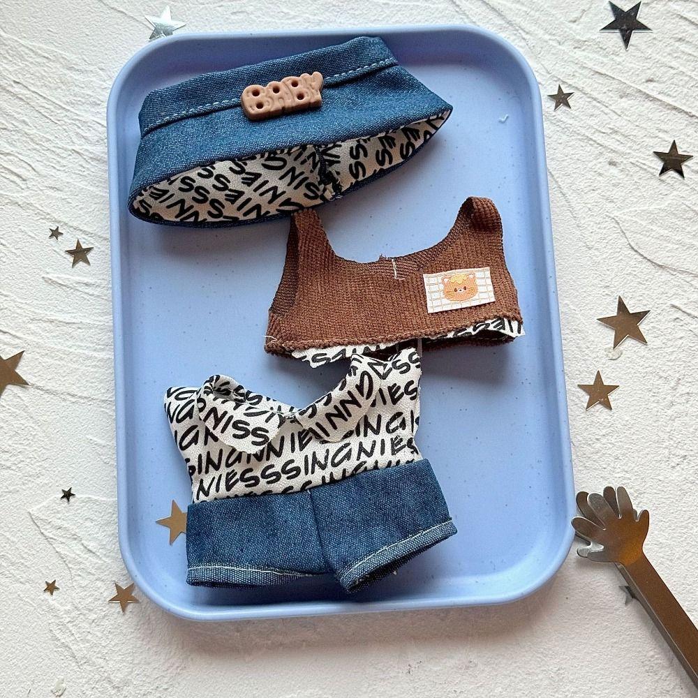 1 Set Princess Skirt 10cm Cotton Doll's Clothes Strap Pants Toy Accessories Cotton Doll Outfit Dress Multi Color Outfit