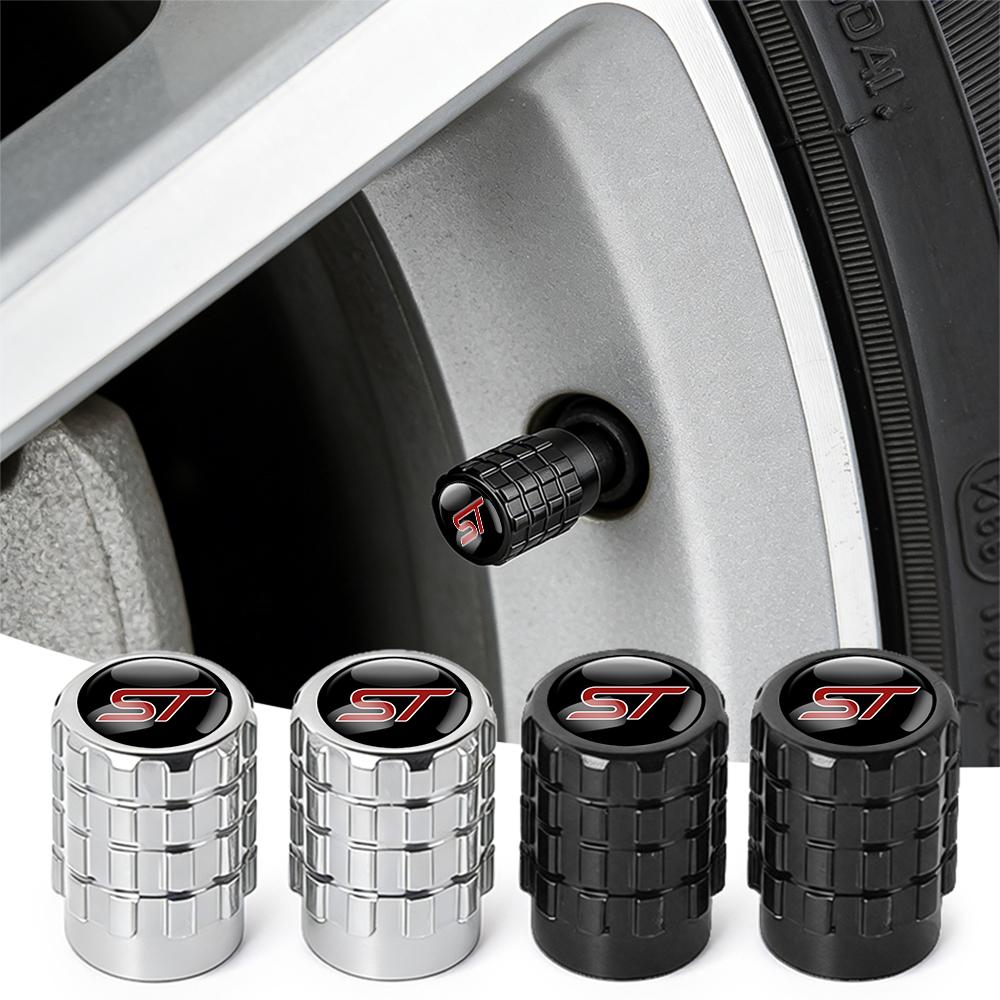 Aluminum Alloy Car Tire Valve Caps Airdust Waterproof Tyre Rim Stem Cover For Ford Focus Fiesta Ranger Mondeo Kuga Mondeo SHELBY
