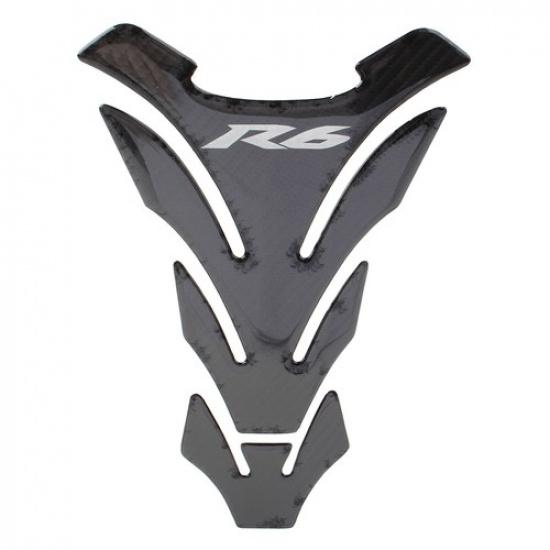 3D Carbon Fiber For YZF R6 YZF-600 Tank Decal Protector Pad Sticker White