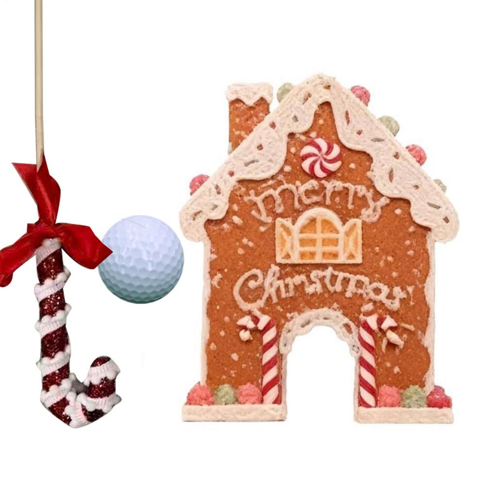 

2026 new Gingerbread Golfs Game Set Mini Golfs Practice Set for Christmas Game Xmas Indoor Family Game for Kids Adults