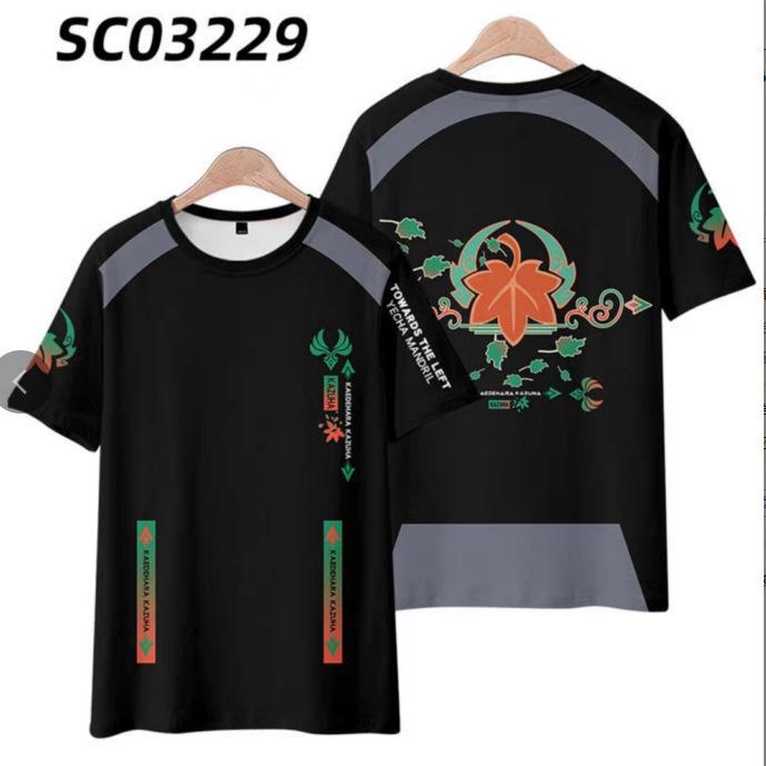 Pánské tričko s krátkým rukávem s 3D potiskem Zhongli z hry Genshin Impact One Piece