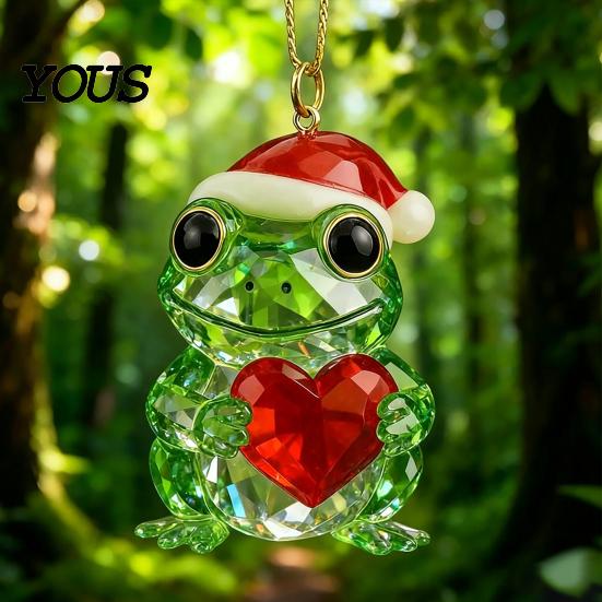 Festive Party Favors for Friends Faux Crystal Frog Advent Calendar 2026, 24 Days Christmas Countdown with Holiday Surprise Gifts Animal Ornament,