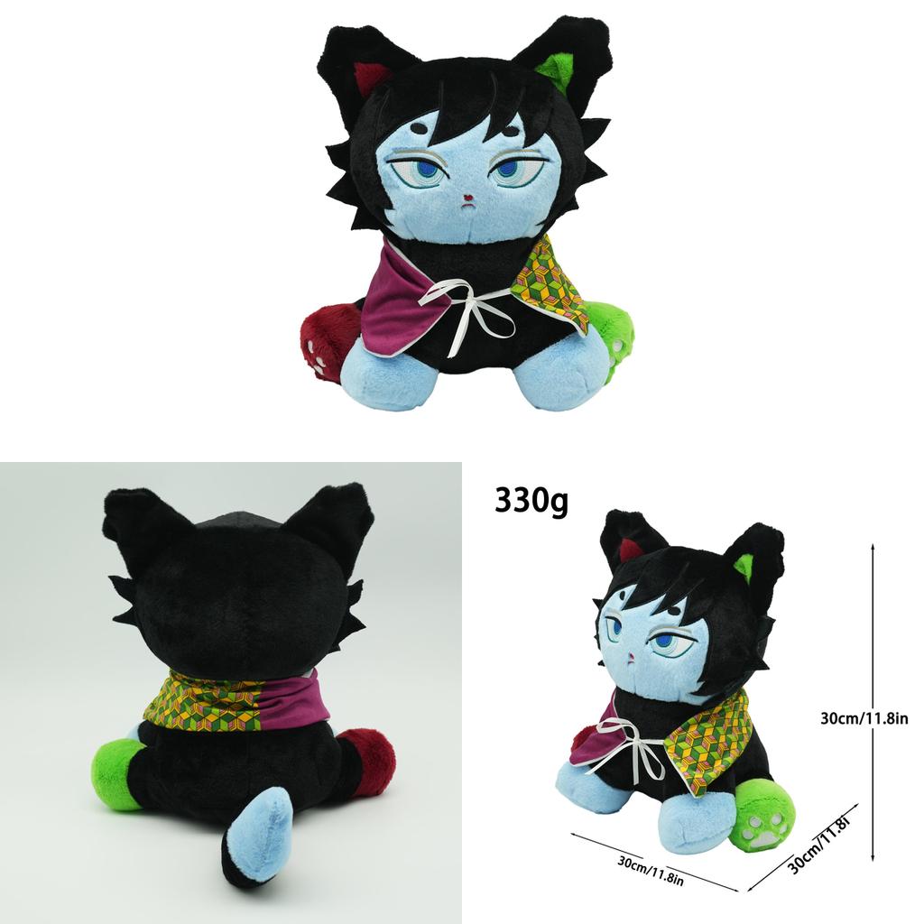 Demon Slayer Giyuu Tomioka Plush Toy Cartoon Stuffed Animal For Kids Fans