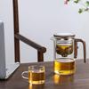 1 Set Glass Teapot With Infuser One Click Magnetic SwitchTea Separation Filtration Glass Tea Pot Drip-Free Spout Tea Pot