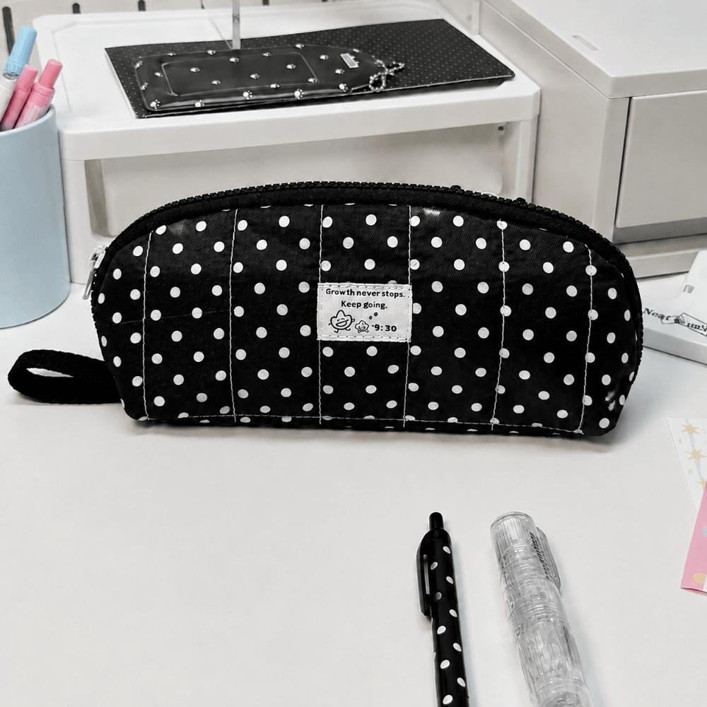 Mehrschichtige Stifttasche Polka-Dot-Print Federmäppchen Ins Federmäppchen Schulbedarf