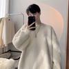 Autumn Solid Fluffy Warm Knitted Sweaters For Man New High Street Fashion Loose Pullovers 2025 New Y2K Vintage Knitwear Jumpers