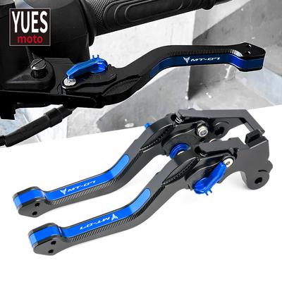 Motorradzubehör Kurze CNC Verstellbare Brems-Kupplungshebel 3D Rhombus Neue Hebel Für Yamaha MT07 FZ07 MT