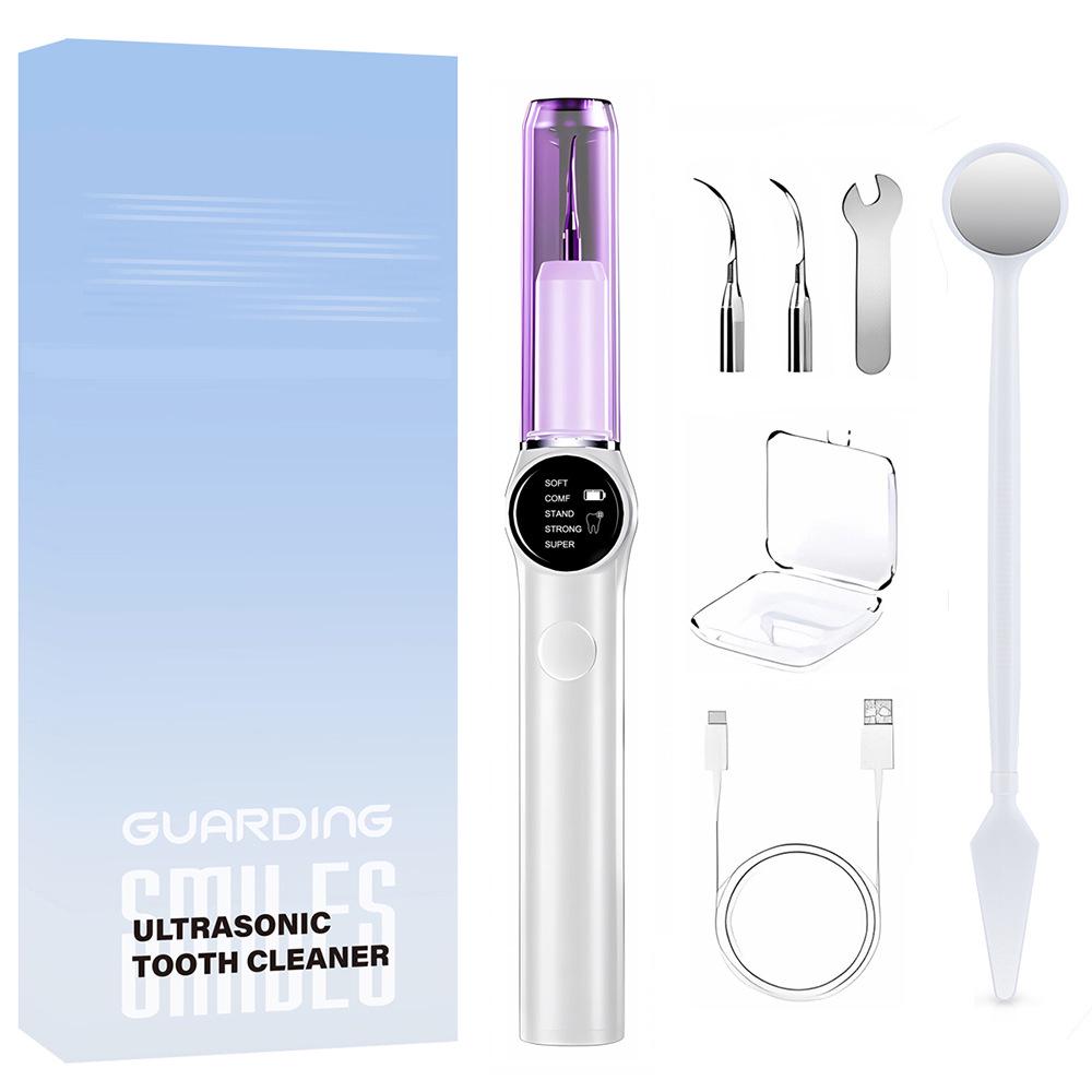 

Ultrasonic Tooth Cleaner with LED, 5 Modes, USB Rechargeable for Home Teeth Whitening and Cleaning