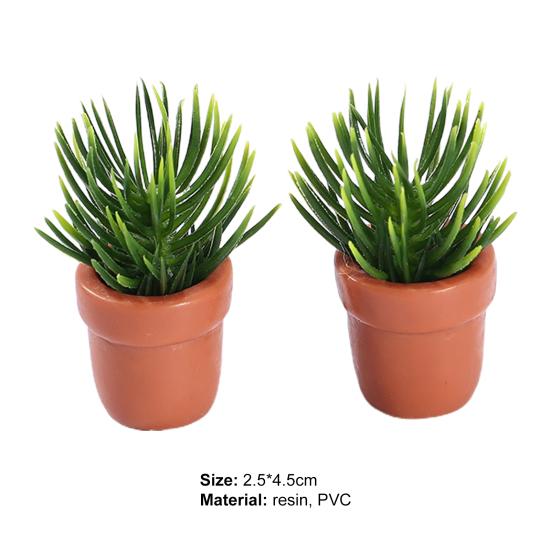 2 шт. мини-статуя растения в горшке — фото 4
