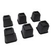 6pcs Bed Risers 5in High Quadrate Trapezoidal Ergonomic Plastic Black Furniture Risers Blocks for