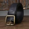 Korean Style Personality Fashion Genuine Leather Pin Buckle Pure Copper Men's Belt Men's Pure Cowhide Versatile Retro Belt