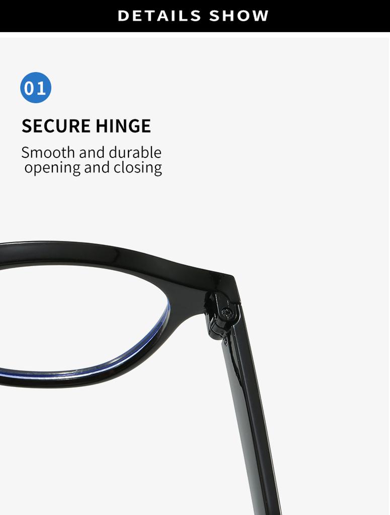 Minimalist High End Round Anti Blue Light Glasses Daily Commute Business Eyeglasses Frame Blue Light Blocking Computer Glasses