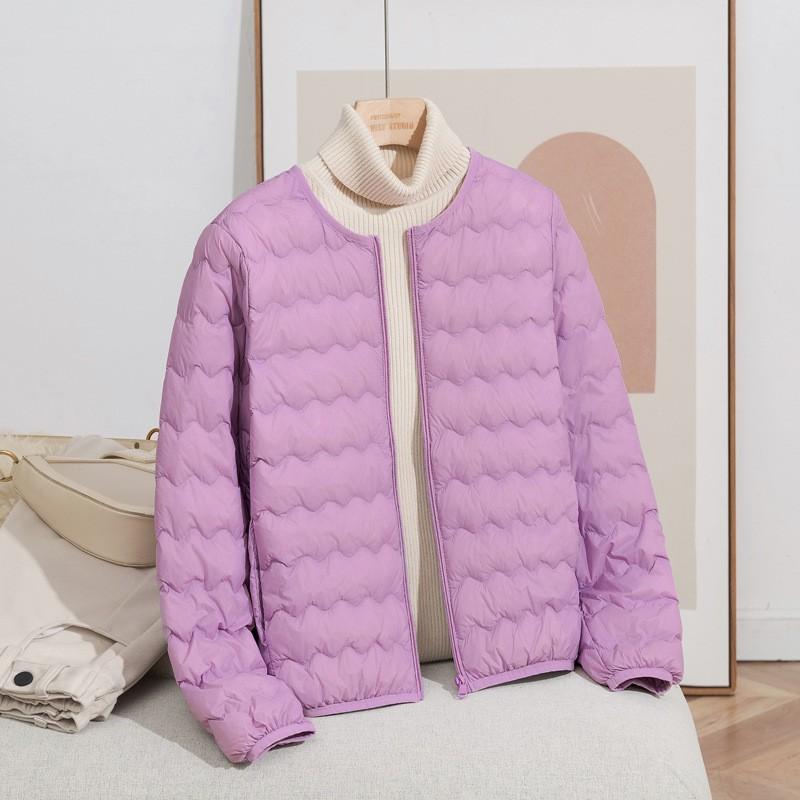 Womens Lightweight Hoodless Down Vest Short Puffer Jacket 90% White Duck Warm Winter Outerwear