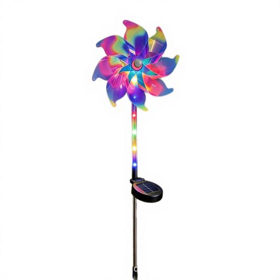 

Colorful Solar Pinwheel Light, Waterproof Solar Powered Wind Spinner Light, Outdoor Rotating Pinwheel, Pathway Light for Garden Yard Patio Lawn 1pc